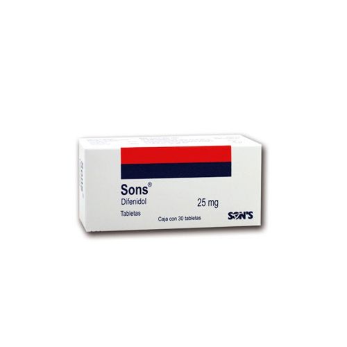 DIFENIDOL 25 mg, 30 tab, SON'S DIFENIDOL | Farmasuper